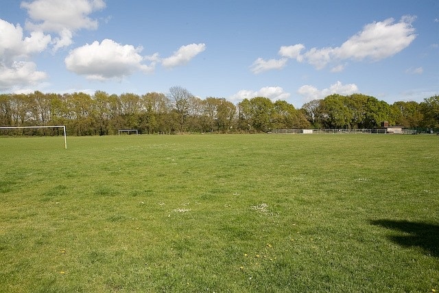 Recreation Ground, North Baddesley Looking towards the pavilion.