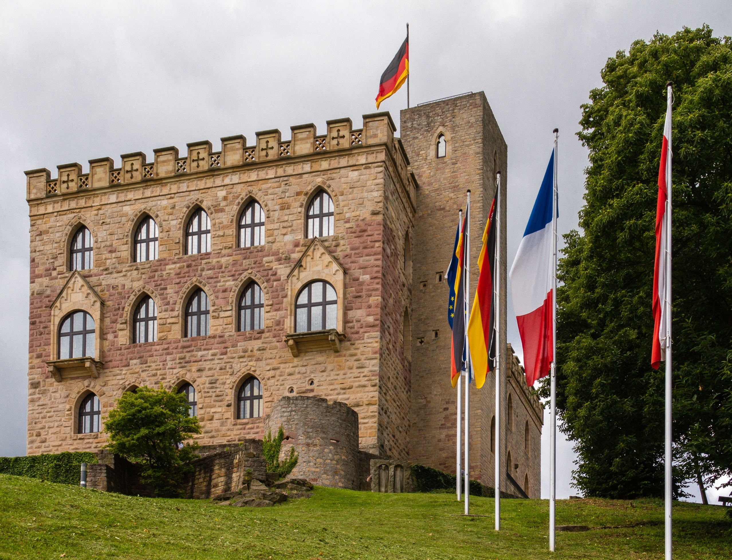 Hambachs slott, Neustadt an der Weinstrasse, Rhenlandet, Palatinate, Tyskland