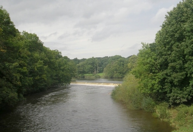 River Wharfe & Weir from Bridgefoot