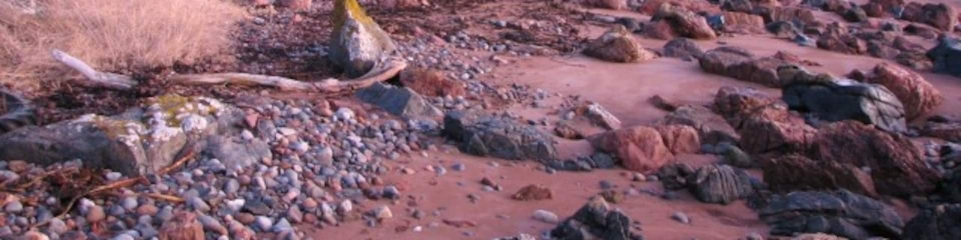 Coastal Path. Looking northeast. The route between Rosemarkie and Eathie is tidal in two places, one north and one south of here.