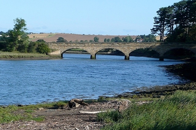 Duchess Bridge This bridge was built in 1864 with the coming of the railway to the area, to provide a more direct link from the town. Previously the lowest crossing point of the River Aln was at Lesbury, making Alnmouth a very isolated location. The bridge was largely paid for by Eleanor, 4th Duchess of Northumberland.