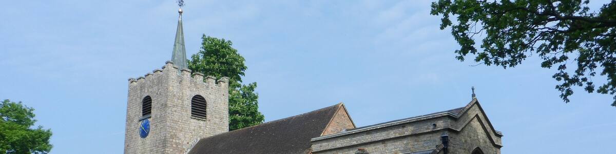 Photo "St Michael and All Angels Church, Church Lane, Pirbright, Borough of Guildford, Surrey, England." by undefined (Creative Commons Zero, Public Domain Dedication) / Cropped from original