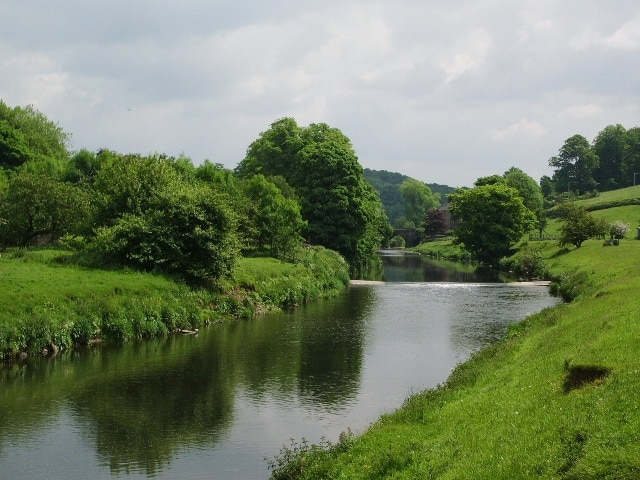 River Calder Looking upstream from Old Sol's Bridge