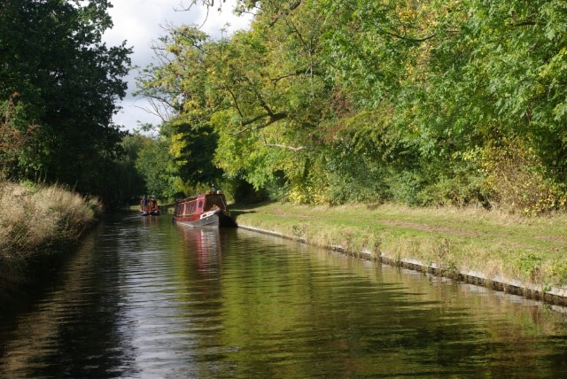 Llangollen Canal near Henlle Hall. A peaceful stretch of canal between Preeshenlle Bridge and Belmont Bridge.