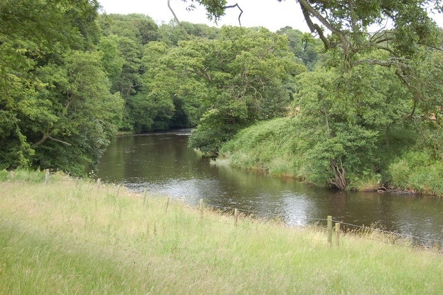 River Coquet The River Coquet with the St Oswalds Way Long Distance Path on the river bank.