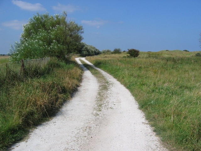 Track On The Dunes Looking from the car park along the track at the Saltfleet - Theddlethorpe Dunes Nature reserve.