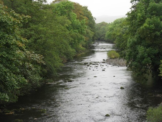 Looking down the River Rede From West Woodburn Bridge.