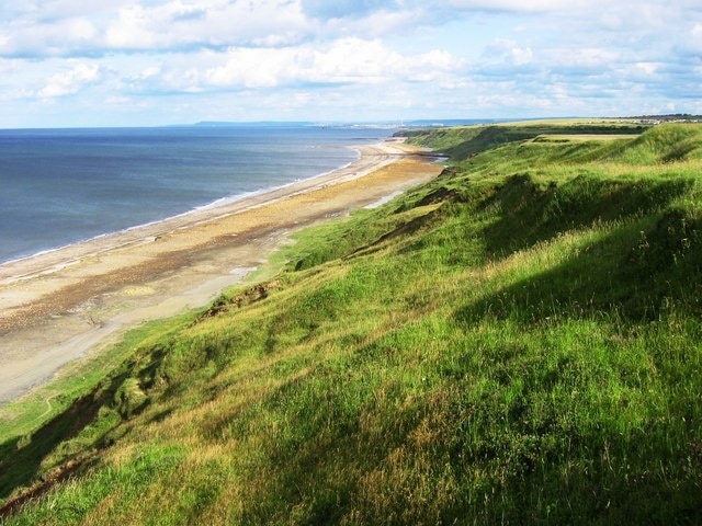 The Coastline near Horden, which creates a large view of the coastline from the Durham Coast Path along the top of the cliff.