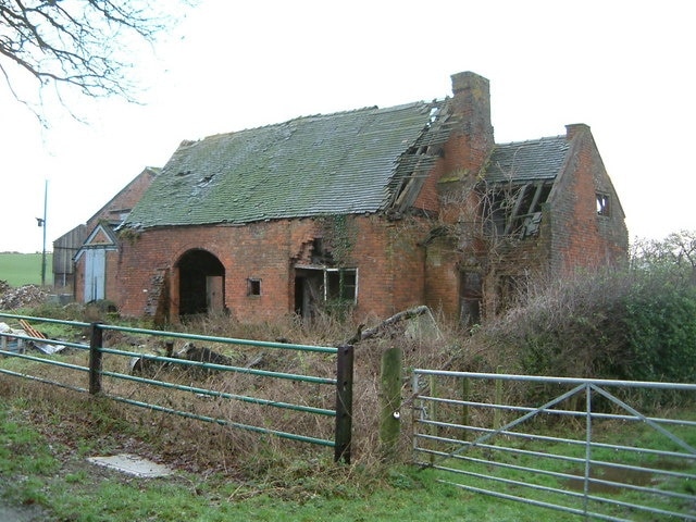 Bowhill Lane Farm - Betley. All that remains of Bowhill farmhouse and barn