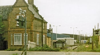 Site of Colnbrook station, 1986, View northward across the B3378