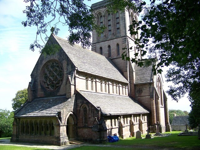 St James' parish church, Kingston, Dorset, seen from the southwest