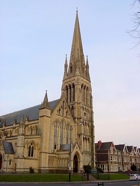 Parish church of Christ, Clifton Down Road, Clifton, Bristol, seen from the northwest