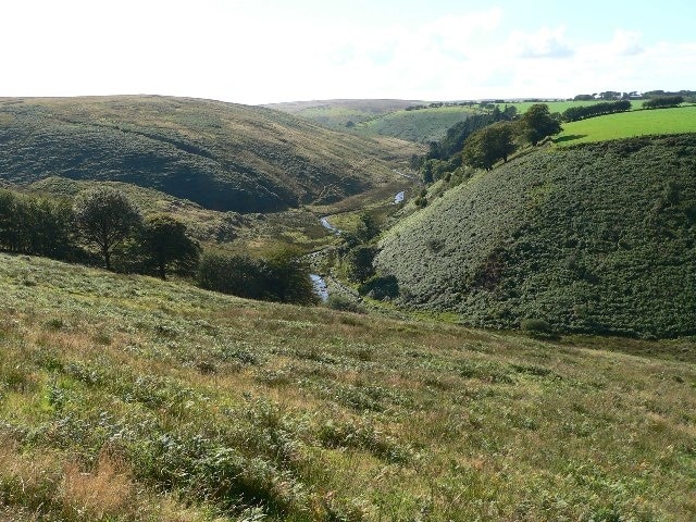 River Barle Upstream of Simonsbath. Looking West