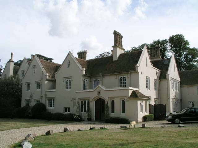 Silchester House, Holly Lane, Silchester, Hampshire, seen from the north. A Tudor Revival house built about 1840.