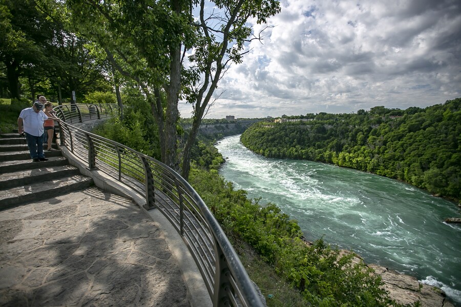 Scenic view of the Niagara River from the Niagara Gorge Trail.