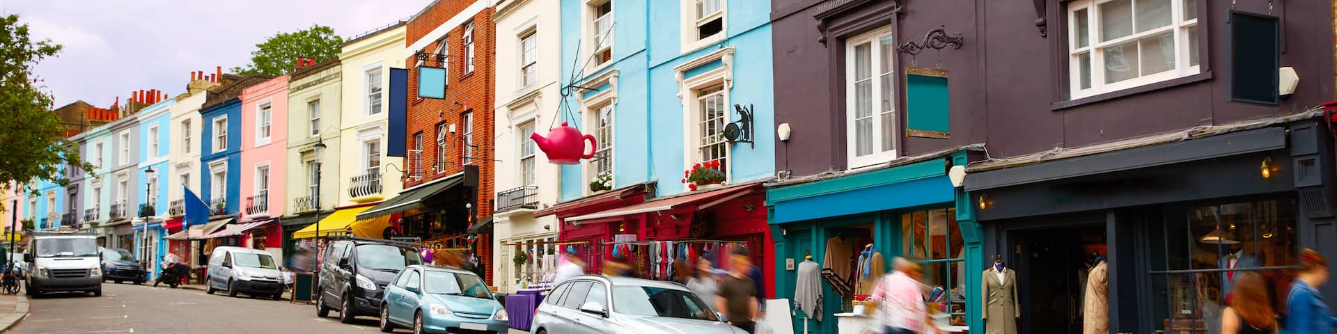 Zona de compras Westbourne Grove, Londres, Inglaterra, Reino Unido