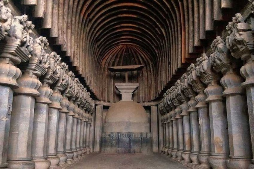 Stupa at Karla Caves