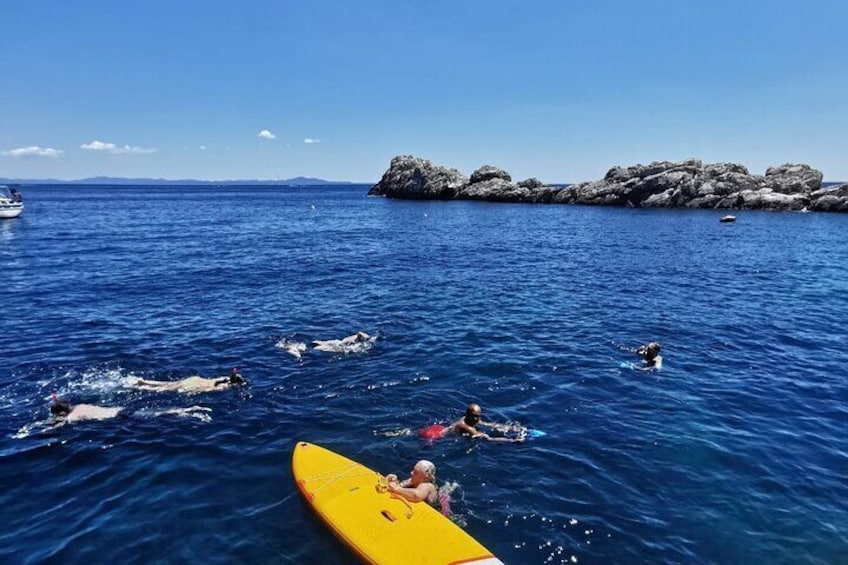 Blue & Green cave tour with yacht from town Hvar