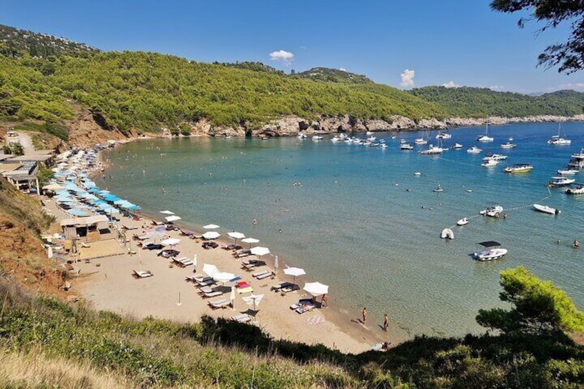 Sandy beach Šunj on the other side of the island
