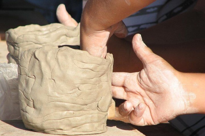 Kids creating ceramics