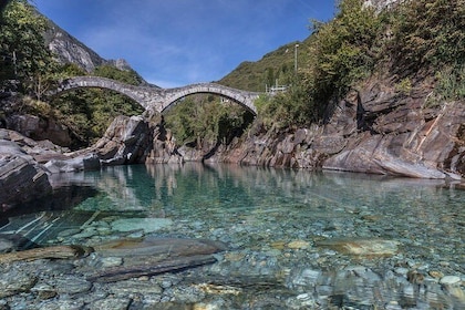 Verzasca valley, river and waterfall + Locarno private guided tour, from Lu...