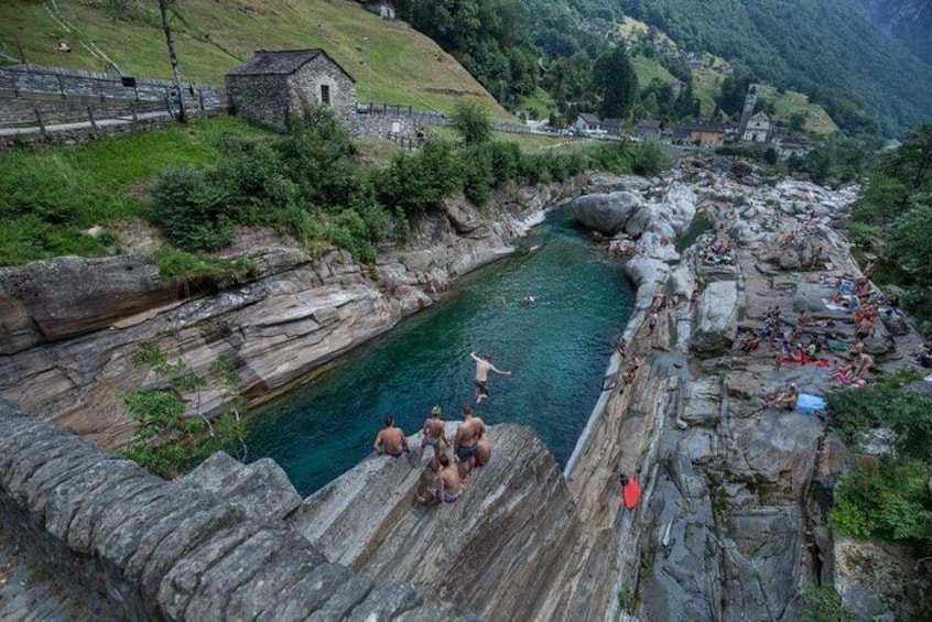 Verzasca valley, river and waterfall private guided tour
