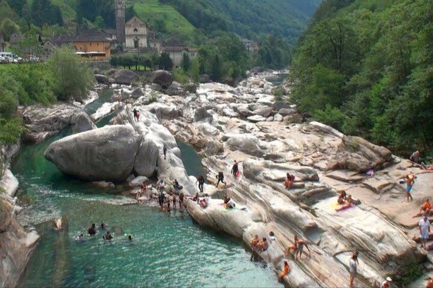 Verzasca valley, river and waterfall private guided tour