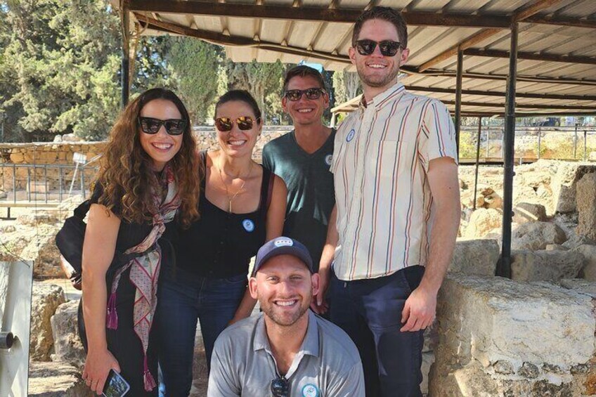 Joyful visitors immersed in the serene atmosphere of Shepherds' Field, captivated by the echoes of the biblical narrative