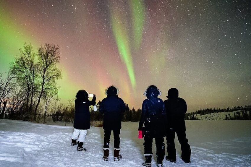 Winter season aurora hunting experience