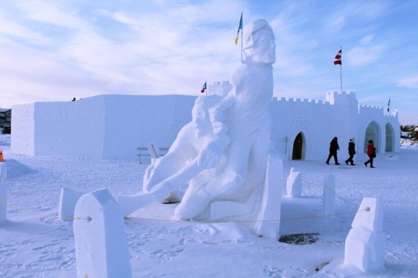 Ice Castle on Yellowknife Bay