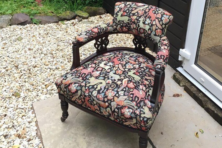 Victorian Sprung parlour chair