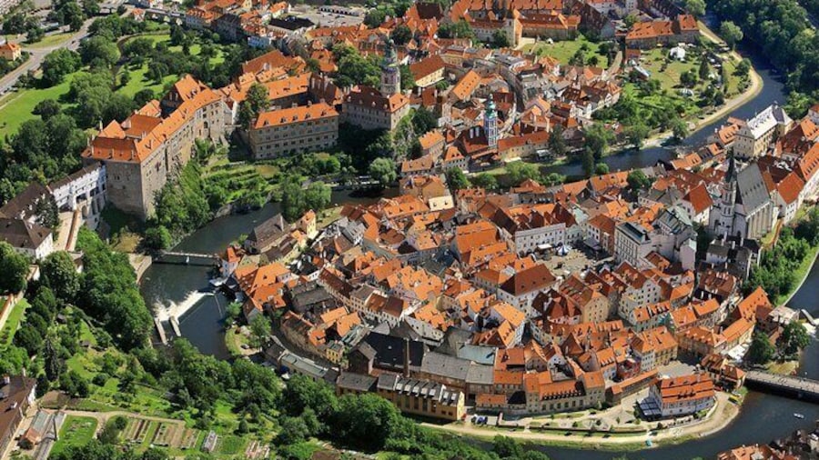 Aerial view of Český Krumlov