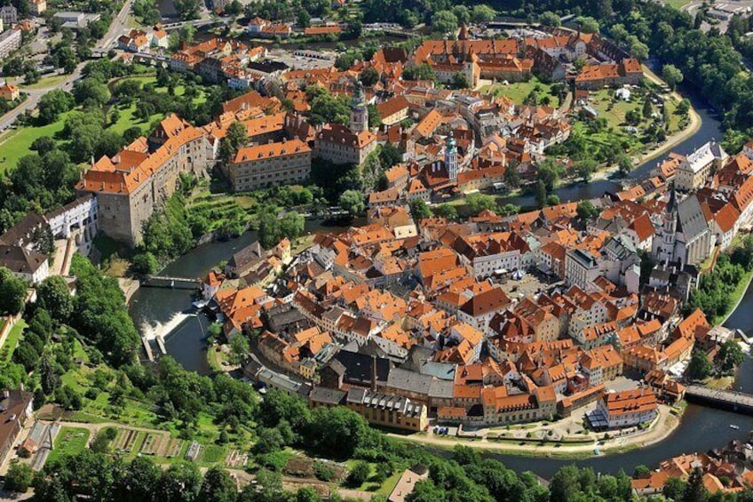 Aerial view of Český Krumlov