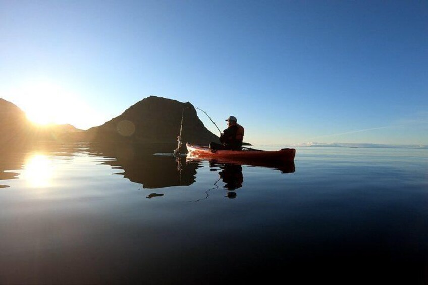 Kayak Fishing Adventure by Mt. Kirkjufell