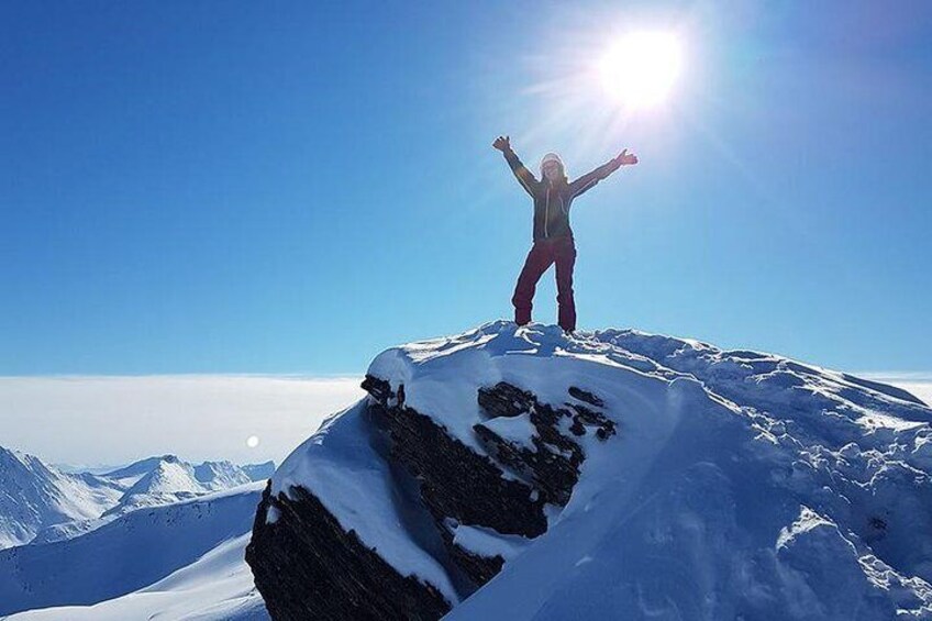 Snowshoeing With A View