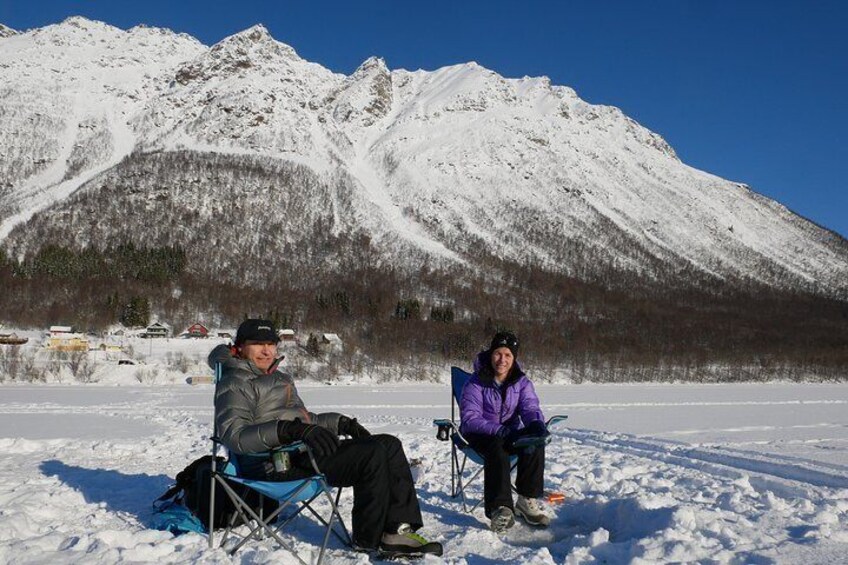 Ice Fishing On The Fjord