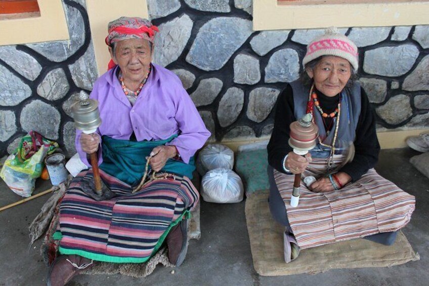 Our elder Tibetan people are very religious mended. 