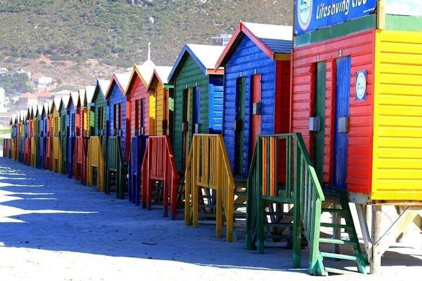 Muizenberg colourful beach huts