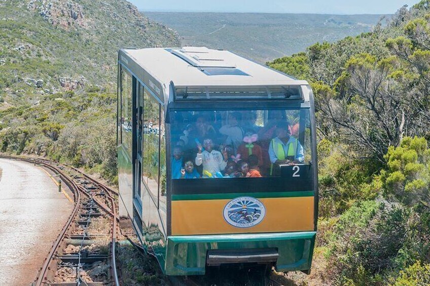 The Dutchman Funicular, Means of transport between the low station and the old light house at Cape Point, South Africa
