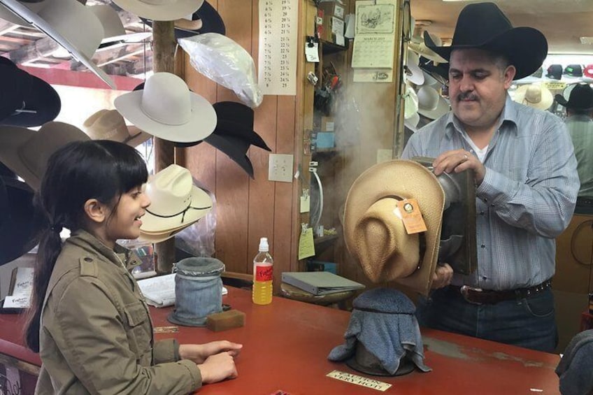 Fincher's Whitefront, custom hat fitting