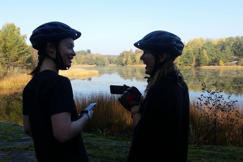 Mountain biking in Stockholm forests