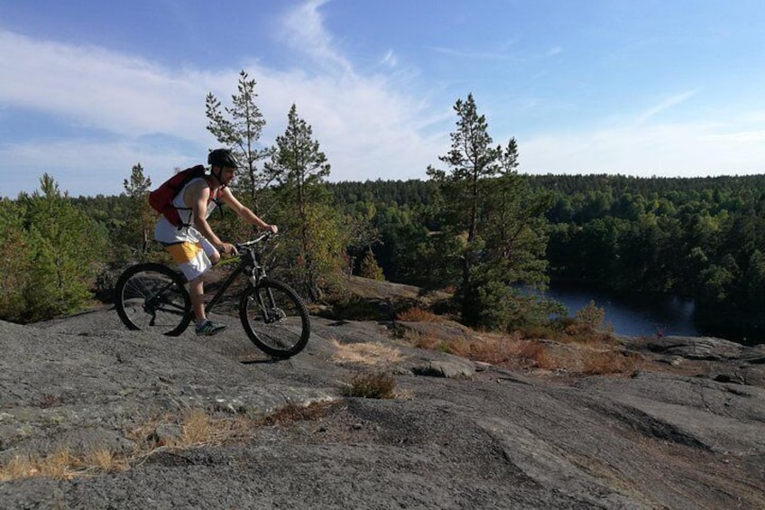 Mountain biking in Stockholm forests