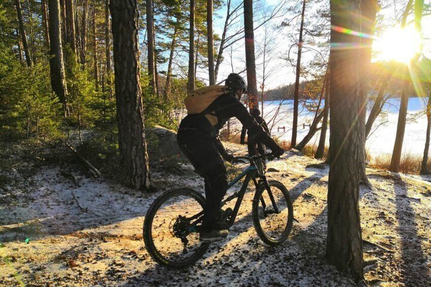 Mountain biking in Stockholm forests True Nature Sweden