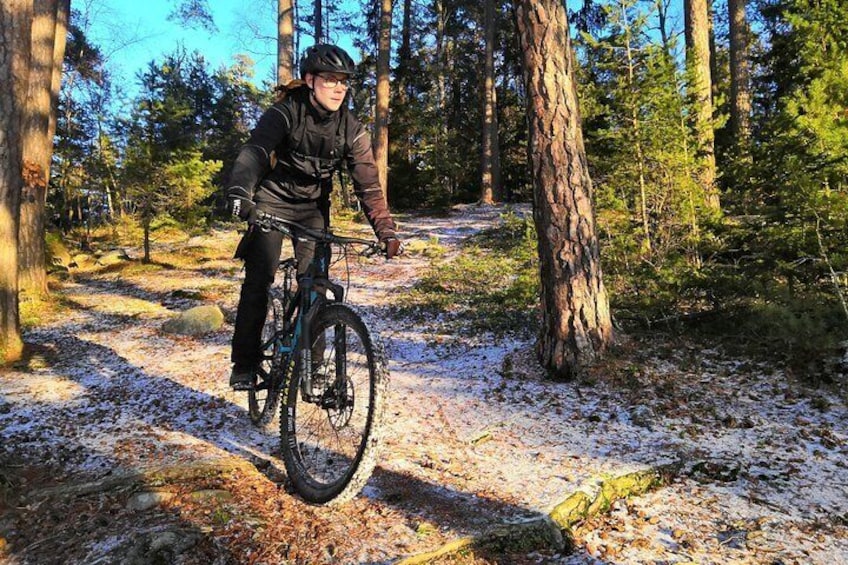 Mountain biking in Stockholm forests