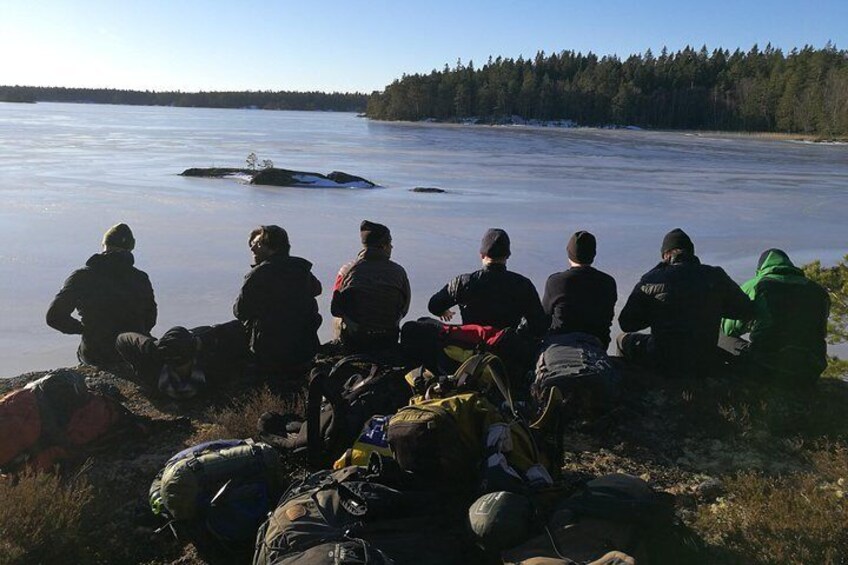 Hiking 1 day Stockholm nature winter tour