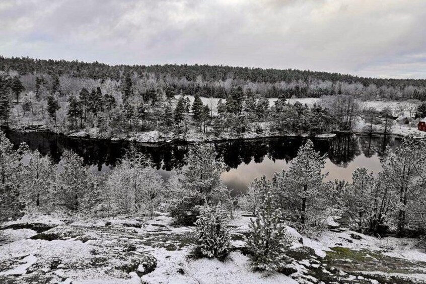 Hiking 1 day Stockholm nature winter tour