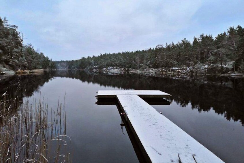 Hiking 1 day Stockholm nature winter tour