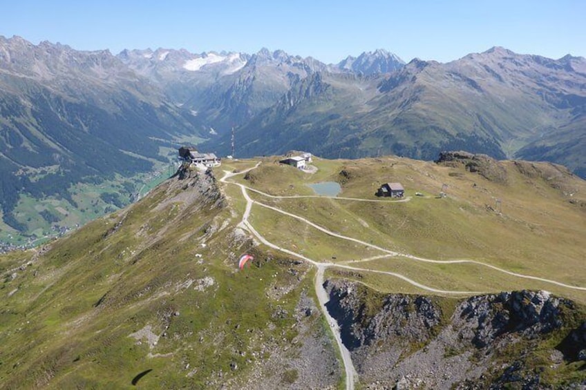 Show item 3 of 11. Klosters Tandem Paragliding Flight from Gotschna