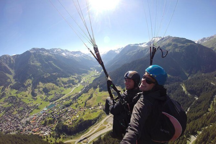 Show item 2 of 11. Klosters Tandem Paragliding Flight from Gotschna