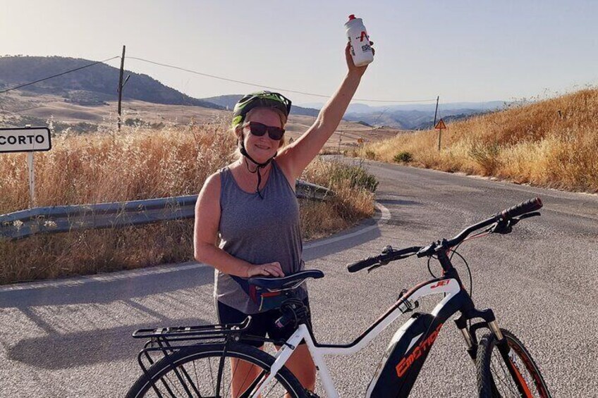 Wine & Tapas tour by electric bike (e-bike) including Ronda pickup (half day)